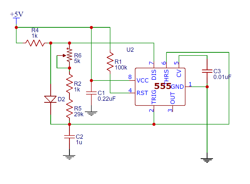 555 timer real-time-clock circuit schematic