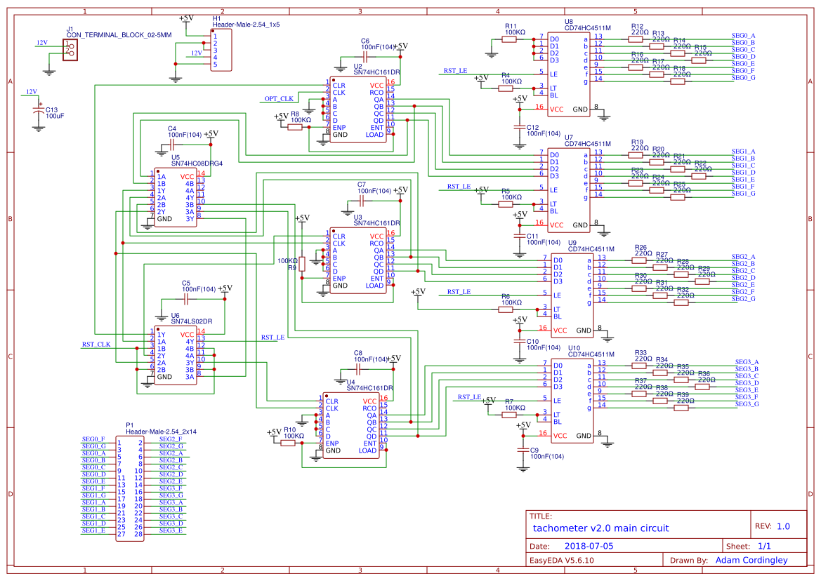 v2.0 main tachometer circuit schematic