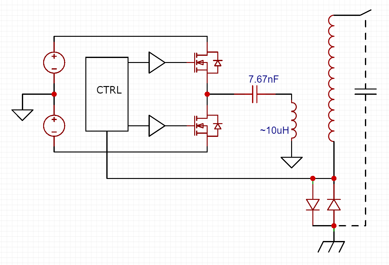 Conceptual schematic of my tesla coil driver