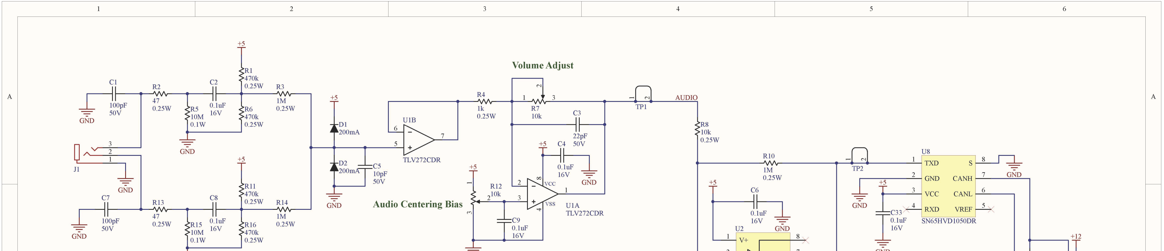 Detailed schematic 1 of 2 for my tesla coil audio driver (click for full image)