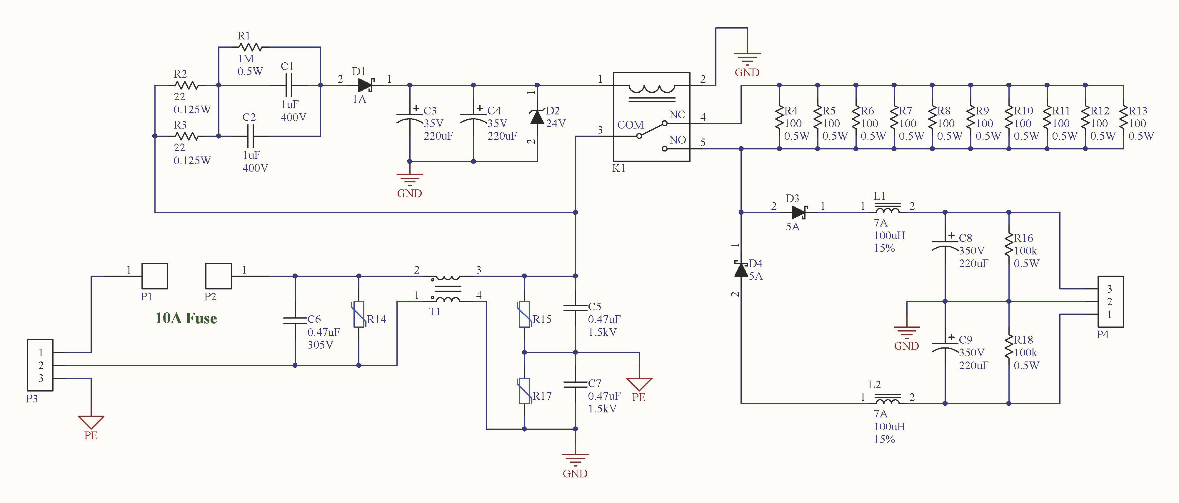 Detailed schematic of my tesla coil power supply (click for full image)